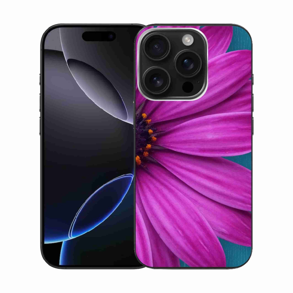Gél tok mmCase iPhone 16 Pro készülékhez - lila százszorszép
