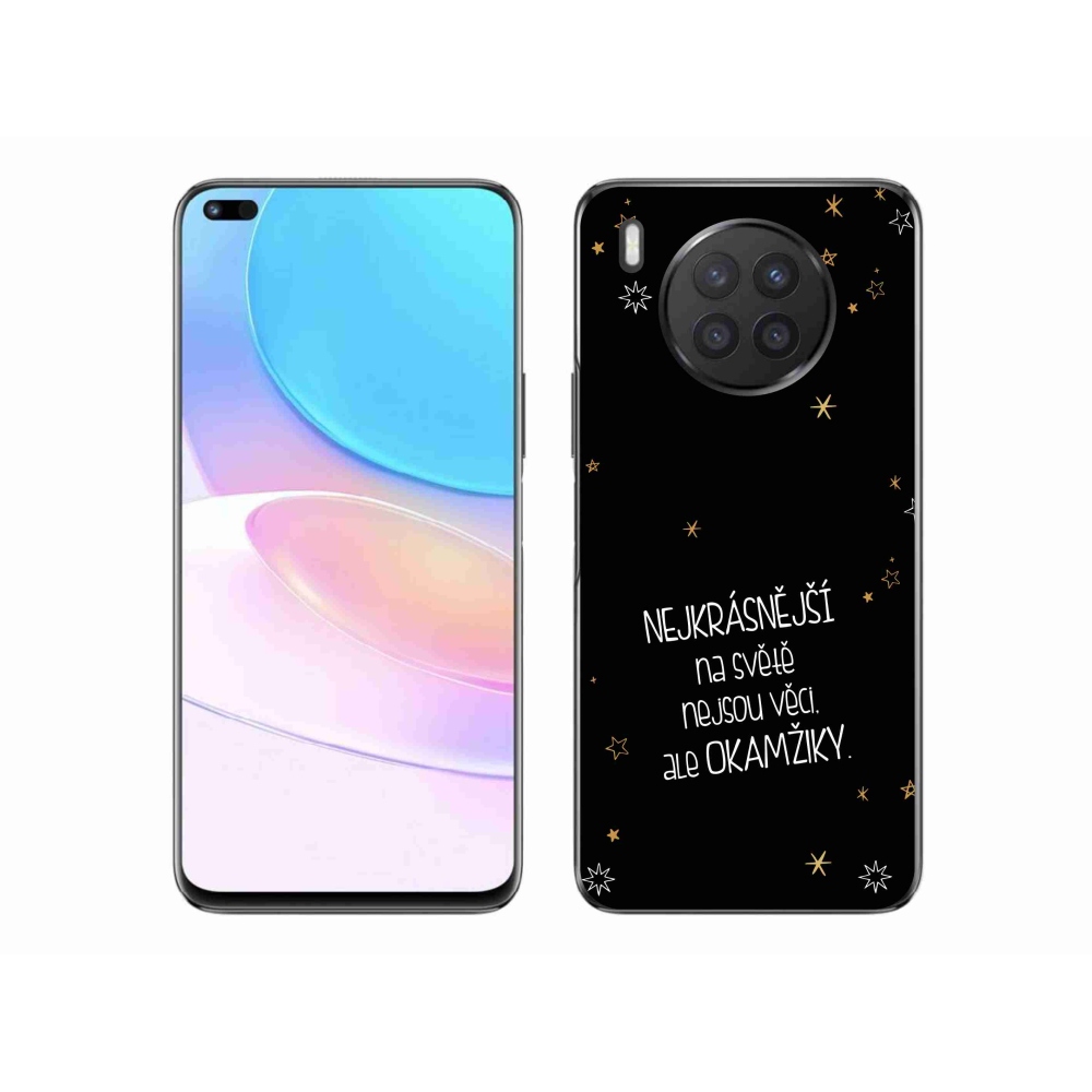 Zselés borítás mmCase a Honor 50 Lite készülékhez - Idézet 4 fekete háttér