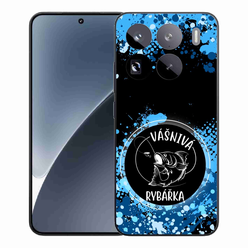 Gél borító mmCase a Xiaomi 15 Pro számára - szenvedélyes halásznő fekete háttérrel