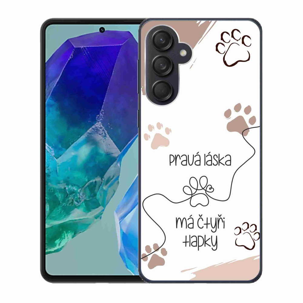 Gél borítás mmCase Samsung Galaxy M55 5G - kutya motívum 1 fehér háttér