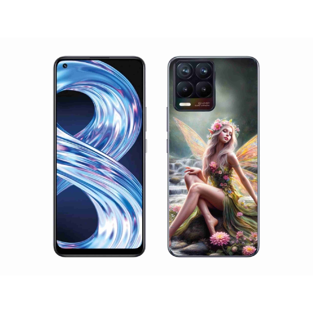Gél borítás mmCase a Realme 8 4G - pillangó nő 1