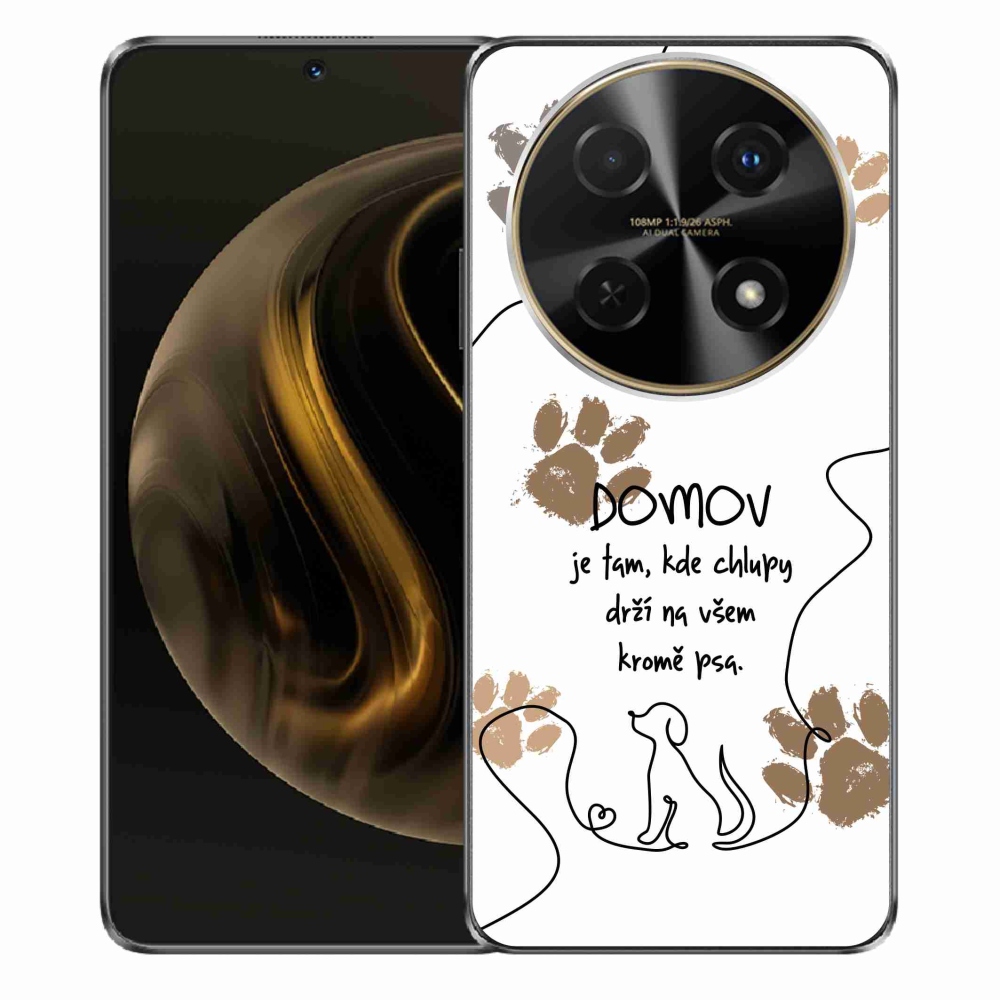 Gél borítás mmCase a Huawei Nova 12i készülékhez - kutya motívum fehér háttérrel