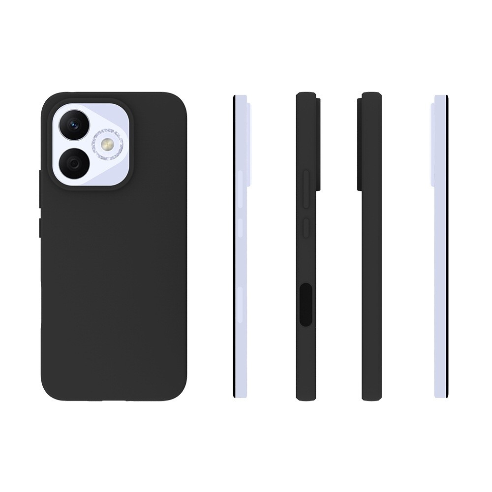 Matt zselés tok a Honor 400 Lite-hoz - fekete