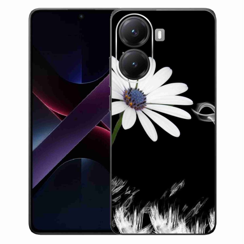 Gél borítás mmCase a Xiaomi Poco X7 Pro 5G-hez - fehér virág