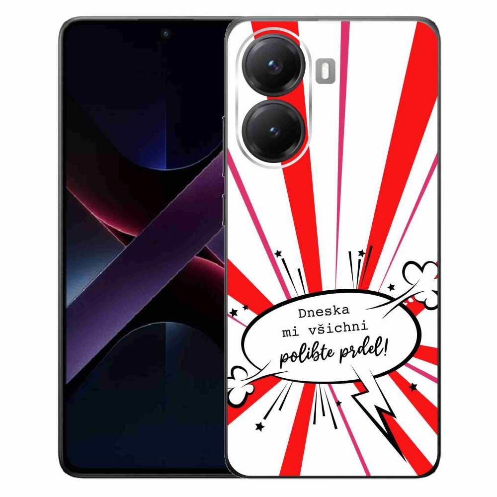 Gél borító mmCase a Xiaomi Poco X7 Pro 5G-hez - vicces szöveg 15 fehér háttérrel