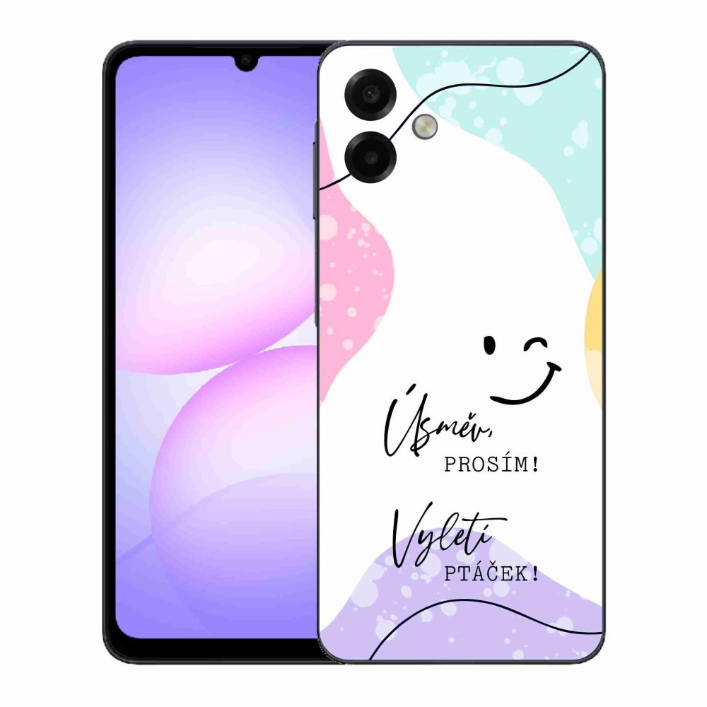 Gél borító mmCase Samsung Galaxy A07 4G - vicces szöveg 4 fehér háttérrel