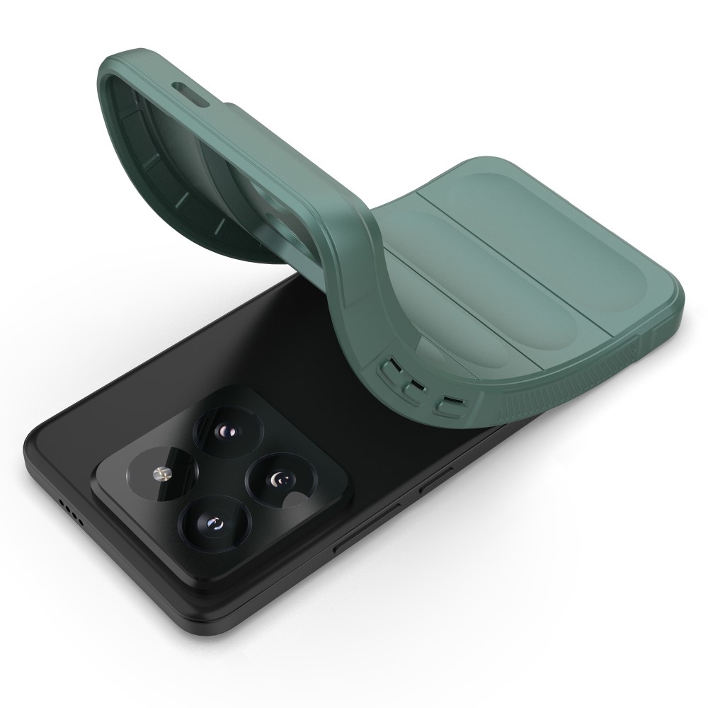 Rugg tartós zselés tok Xiaomi 14 Pro-hoz - zöld