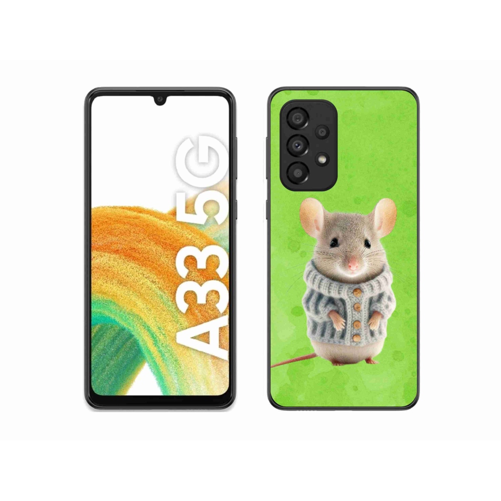 Zselés borítás mmCase Samsung Galaxy A33 5G - egér pulóverben
