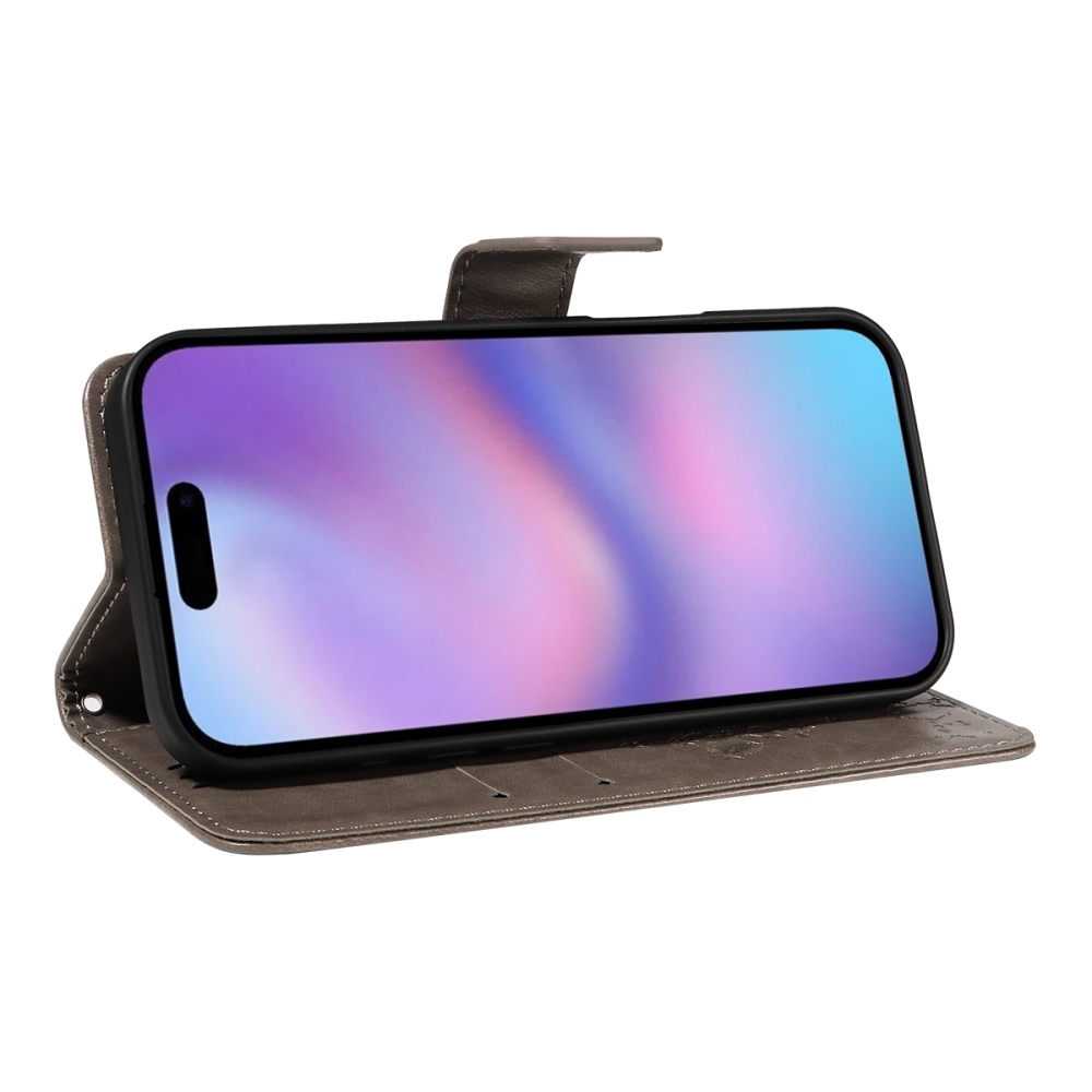 Fák könyvtáska iPhone 17 készülékhez - szürke