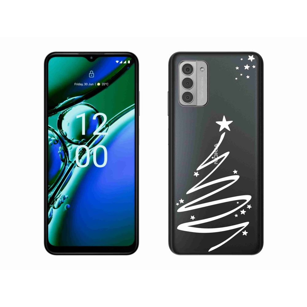 Zselés borító mmCase a Nokia G42 készülékhez - fehér fa átlátszó háttéren