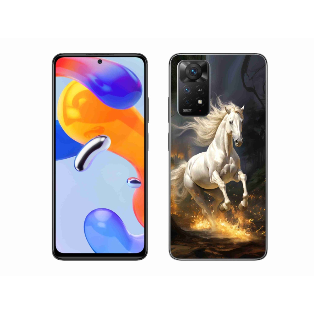 Gél borítás mmCase a Xiaomi Redmi Note 11 Pro 4G/5G-hez - fehér ló 2