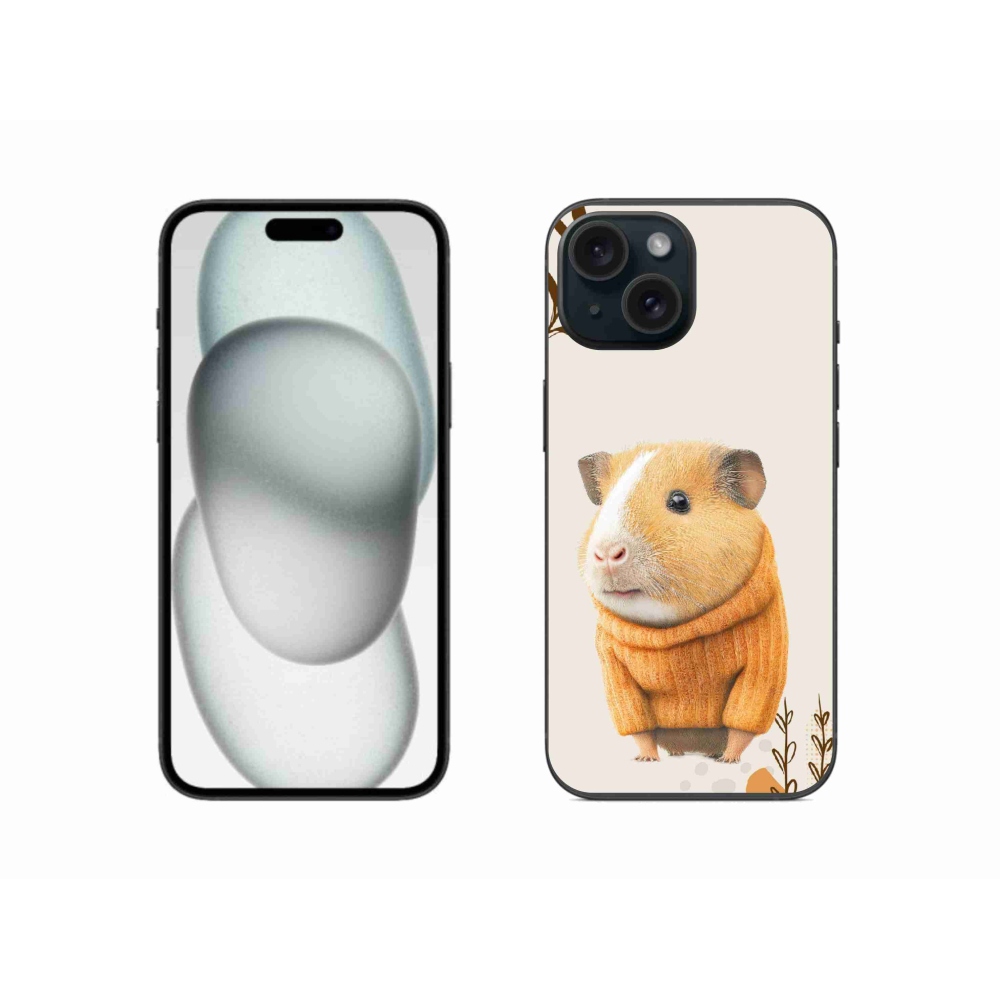 Gél borítás mmCase iPhone 15 készülékhez - tengerimalac pulóverben