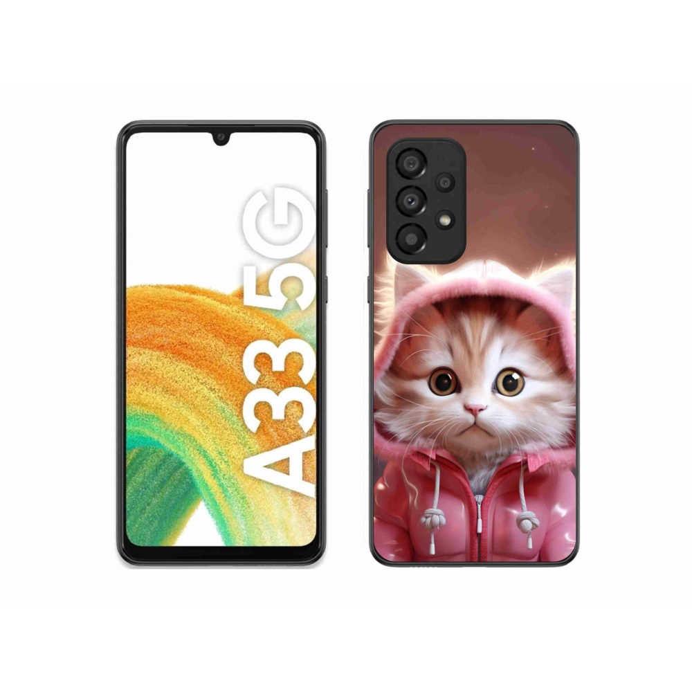 Gél borítás mmCase Samsung Galaxy A33 5G - aranyos cica 3