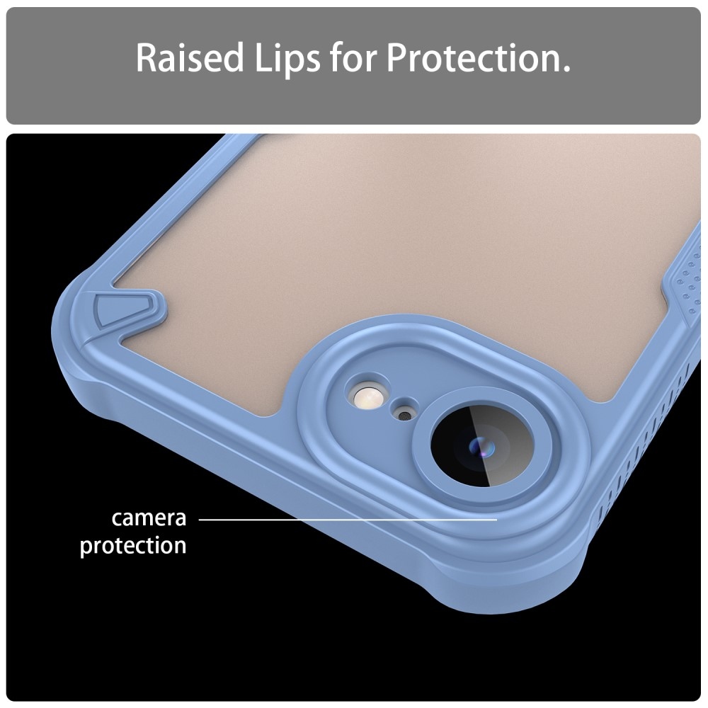 Fagyasztott tartós borítás iPhone 16e készülékhez - kék