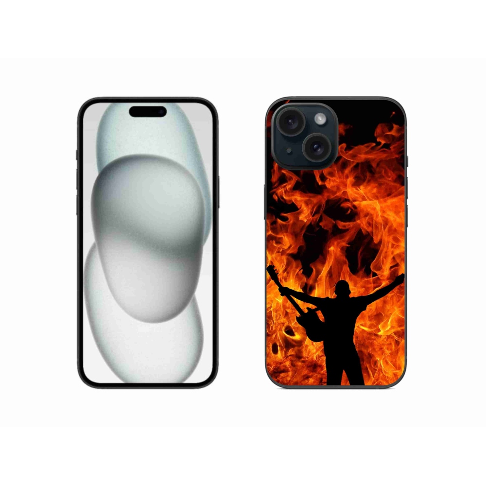 Gél borítás mmCase iPhone 15 - zenész és tűz