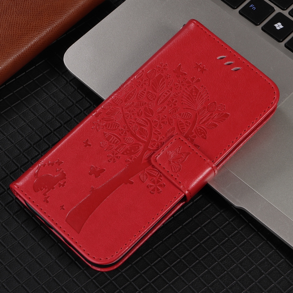 Fák könyve tok Xiaomi Redmi 15C 4G (171mm)/Poco C85 4G (171mm) - piros