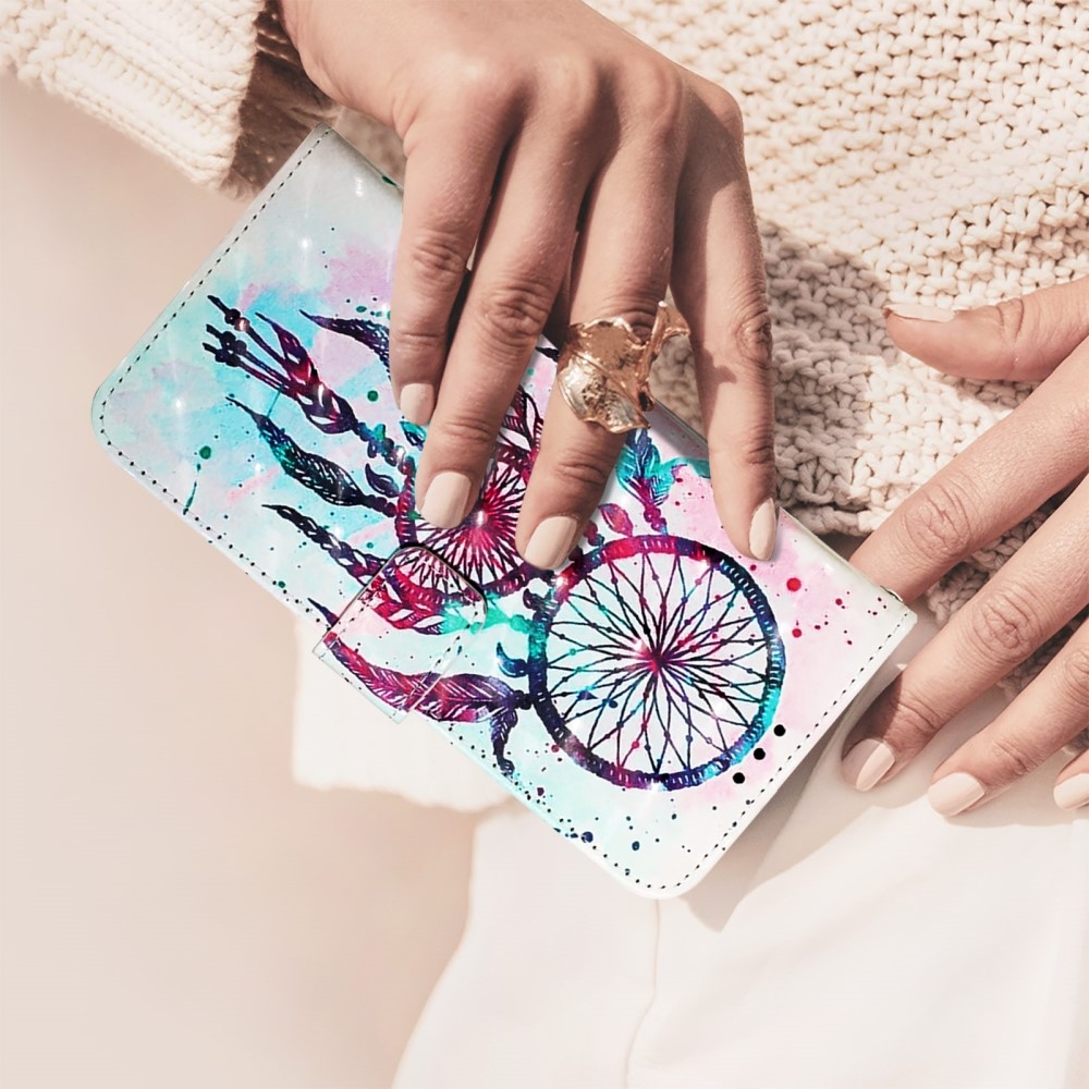 Patte könyv tok Samsung Galaxy M55 5G-hez - színes álomfogó