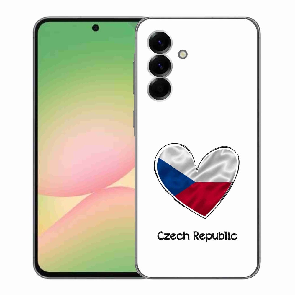 Gél borító mmCase Samsung Galaxy A56 5G - zászlós szív fehér háttérrel