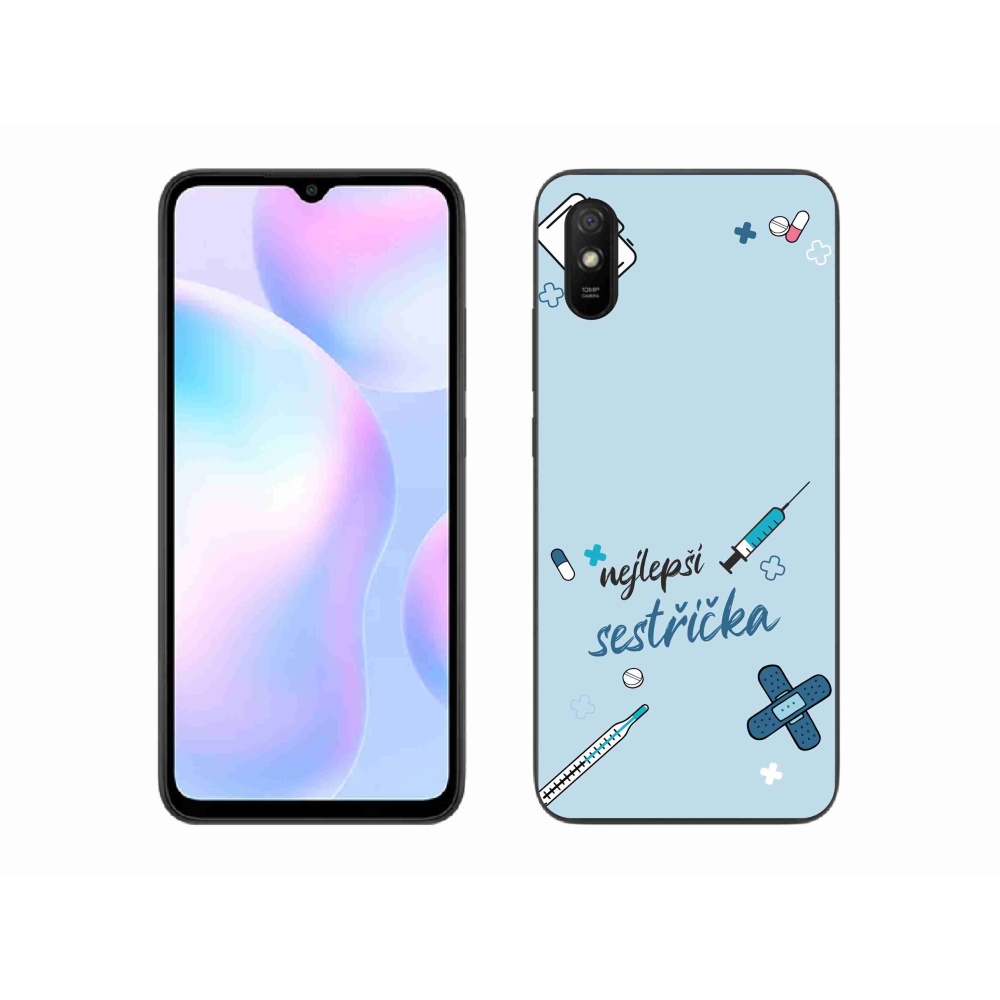 Gél borító mmCase a Xiaomi Redmi 9A - legjobb kishúg kék háttérrel