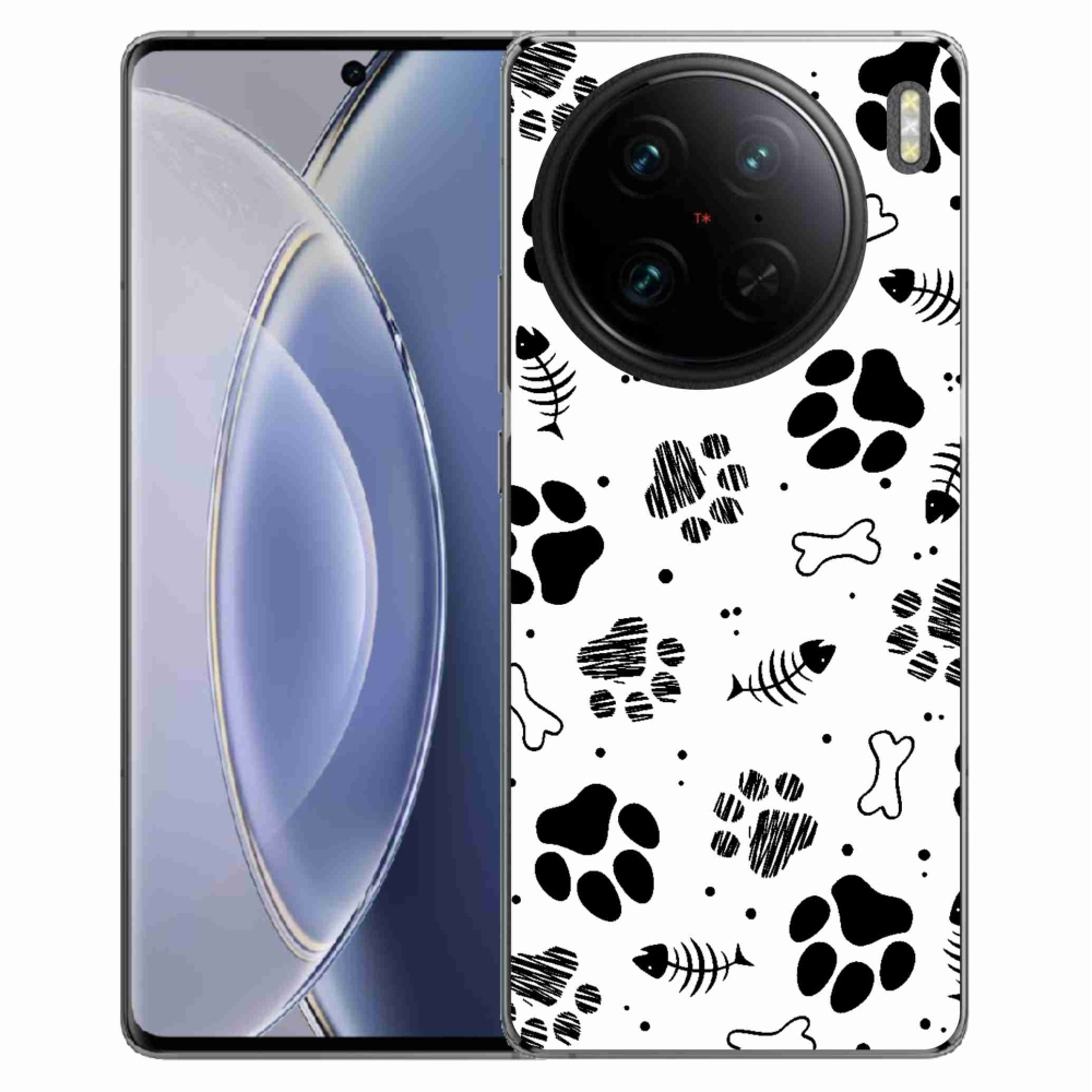 Zselés borítás mmCase a Vivo X90 Pro készülékhez - kutyamancsok 1