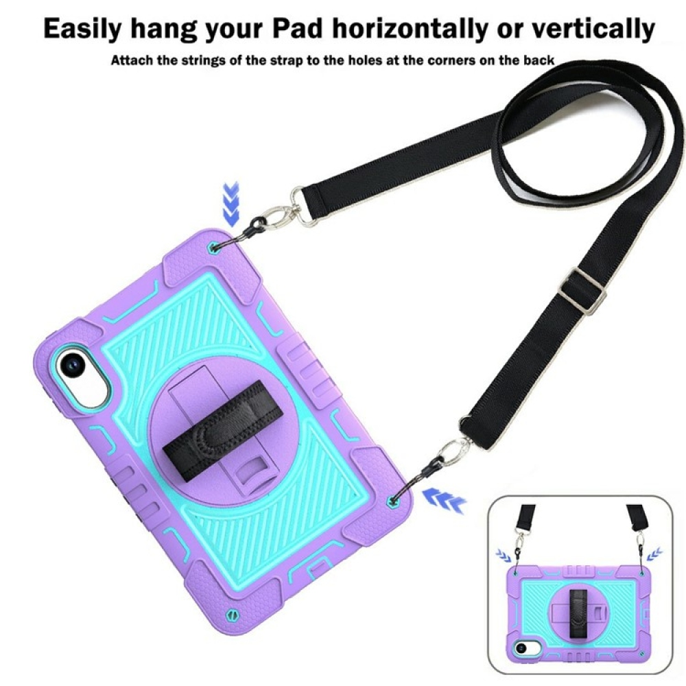 Strape tartós borító kézi fogantyúval és pánttal Xiaomi Redmi Pad 2 - lila/kék-zöld