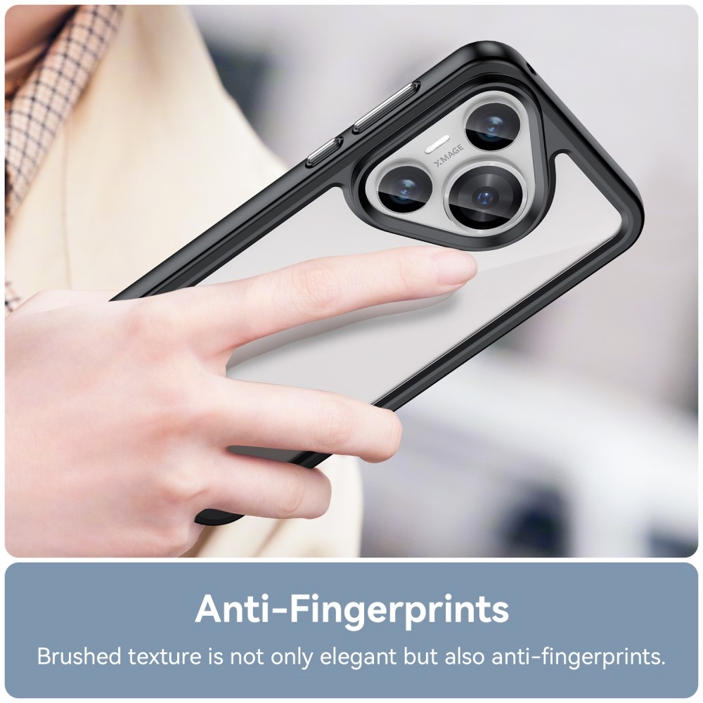 Gél tok fix hátlappal a Huawei Pura 70 készülékhez - fekete