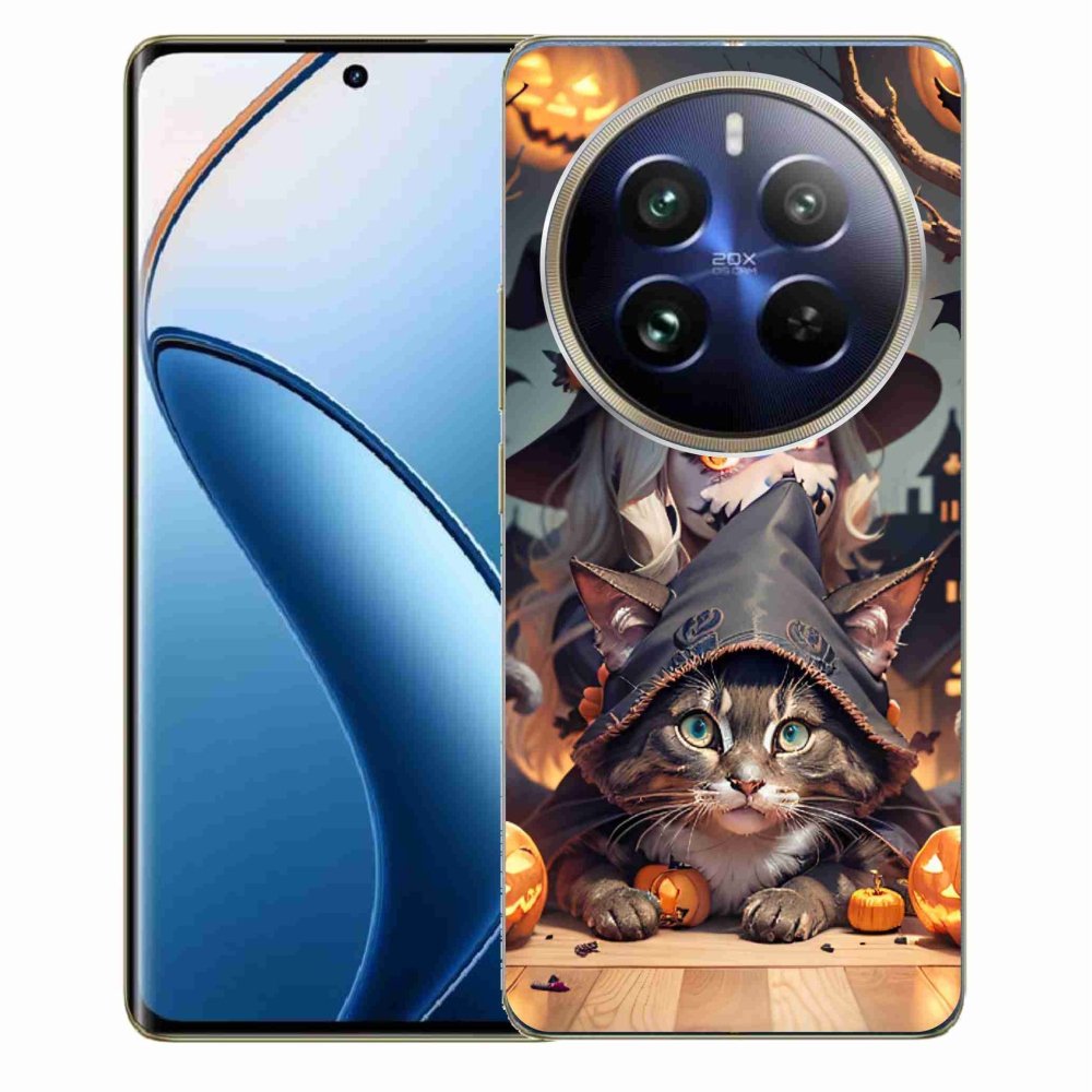 Gél borítás mmCase a Realme 12 Pro 5G/12 Pro+ 5G - boszorkány macskával