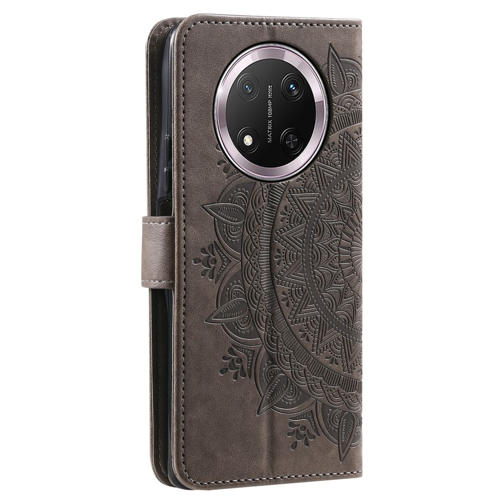 Mandala könyvtáska Honor Magic 7 Lite 5G készülékhez - szürke
