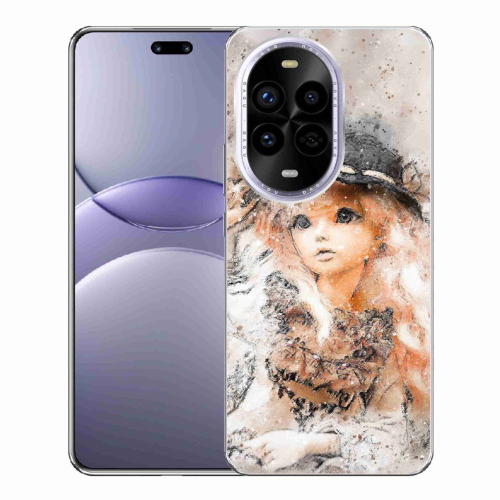 Gél borítás mmCase a Huawei Nova 13 Pro 5G-n - lány kalapban