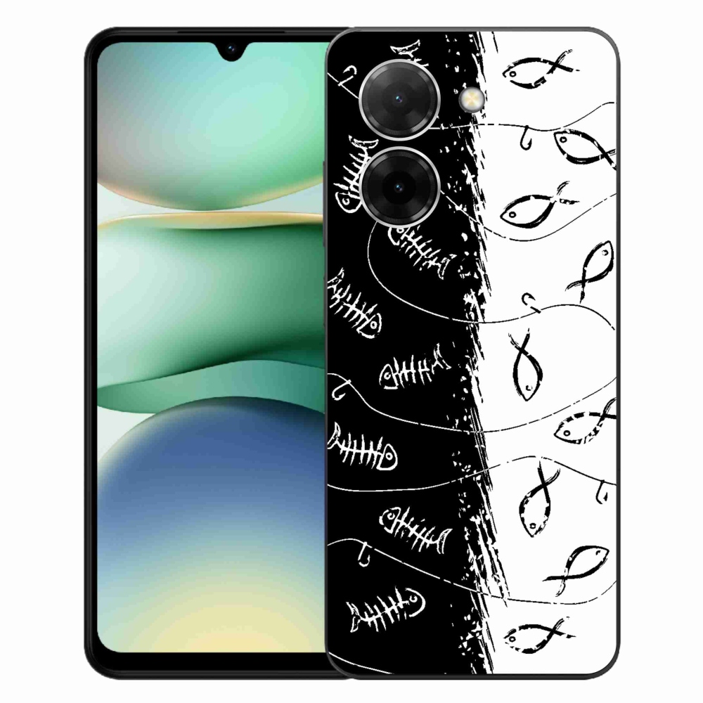 Gél borító mmCase a Xiaomi Redmi A5 (173.45x79.35x8.45mm) - csontvázak és halak számára