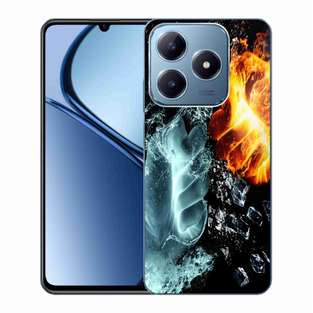 Zselés borítás mmCase a Realme C63 készülékhez - víz és tűz