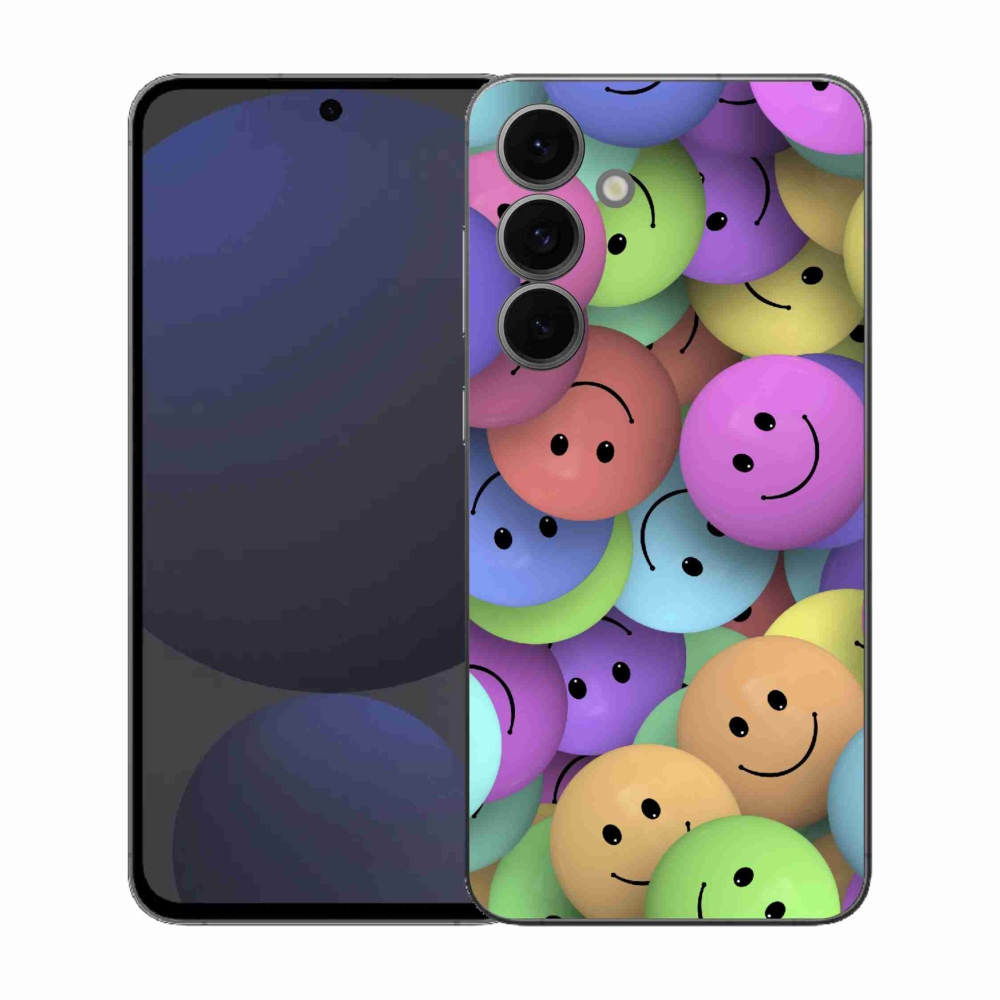 Zselés borítás mmCase Samsung Galaxy S25 FE készülékhez - színes smiley-k