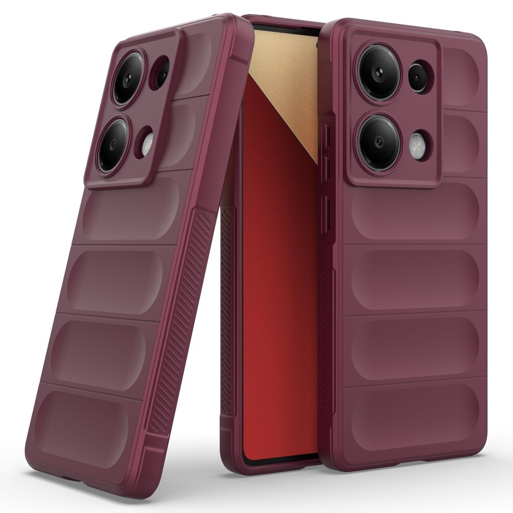 Rugg tartós zselés tok Xiaomi Redmi Note 13 Pro 4G/Poco M6 Pro - bordó színben