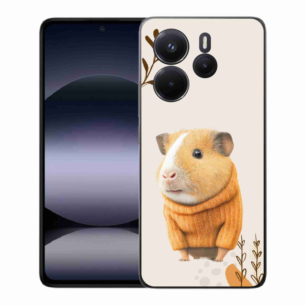 Gél borítás mmCase a Xiaomi Redmi Note 14-hez - tengerimalac a pulóverben