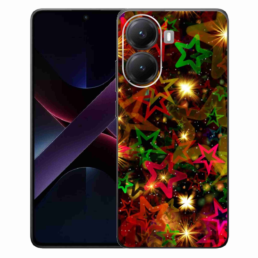 Gél borítás mmCase a Xiaomi Poco X7 Pro 5G számára - színes csillagok