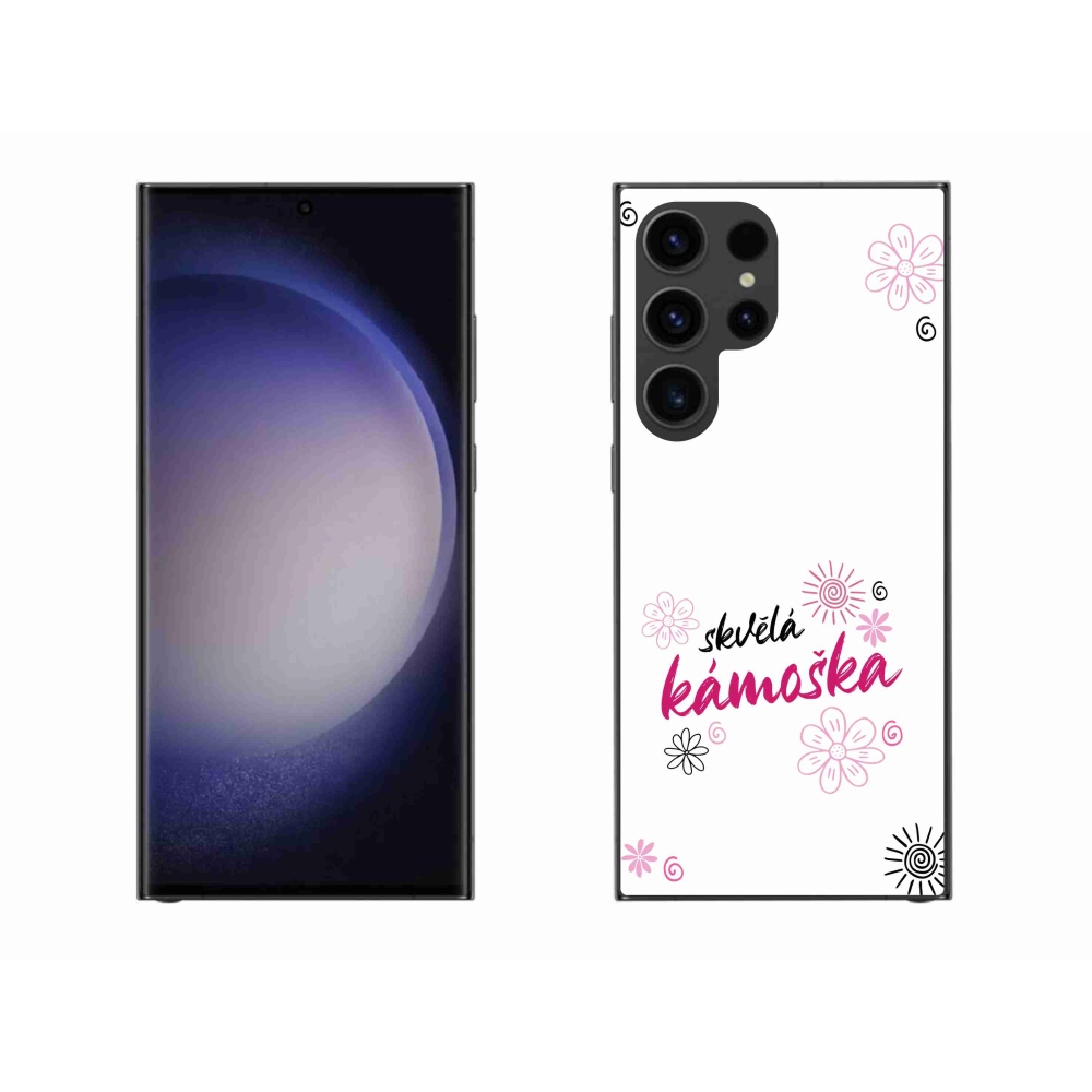 Gél borítás mmCase Samsung Galaxy S23 Ultra 5G - nagyszerű haver fehér háttérrel