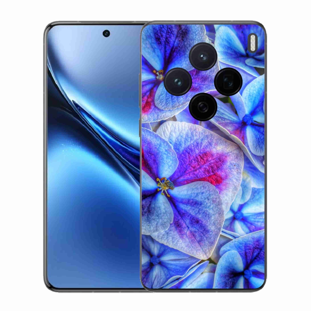 Zselés borítás mmCase Vivo X200 5G - kék virágok 1