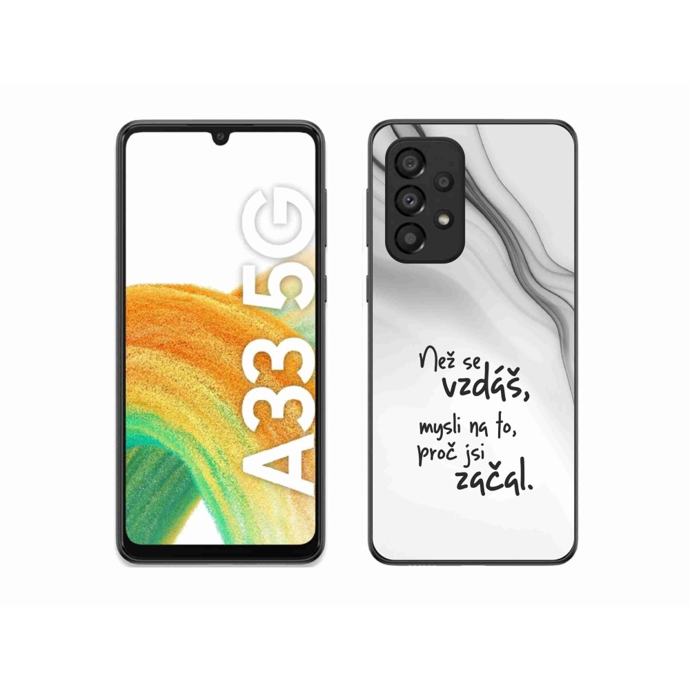 Gél borítás mmCase Samsung Galaxy A33 5G - idézet 2 fehér háttér