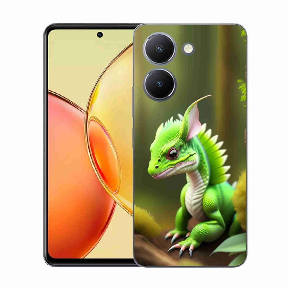 Zselés borítás mmCase a Vivo Y36-hoz - zöld sárkány