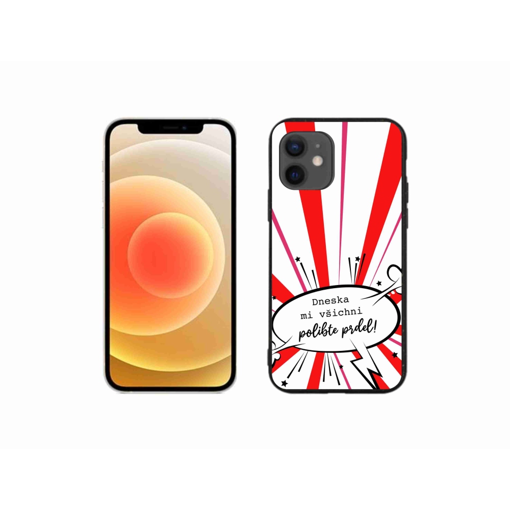 Gél borító mmCase iPhone 12 mini készülékhez - vicces szöveg 15 fehér háttér