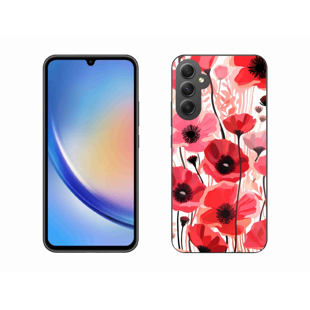 Gél védőhuzat mmCase Samsung Galaxy A34 5G - mákos 1