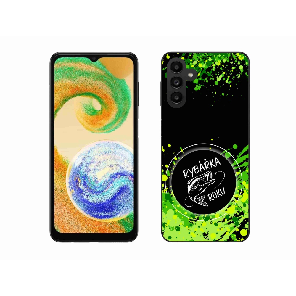 Zselés borító mmCase Samsung Galaxy A04s (164.7x76.7x9.1mm) - az év horgásza fekete háttérrel