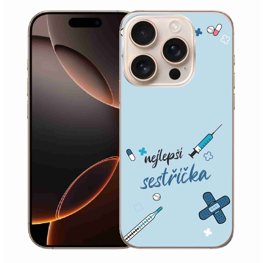 Gél borítás mmCase iPhone 16 Pro Max készülékhez - legjobb kishúg kék háttérrel