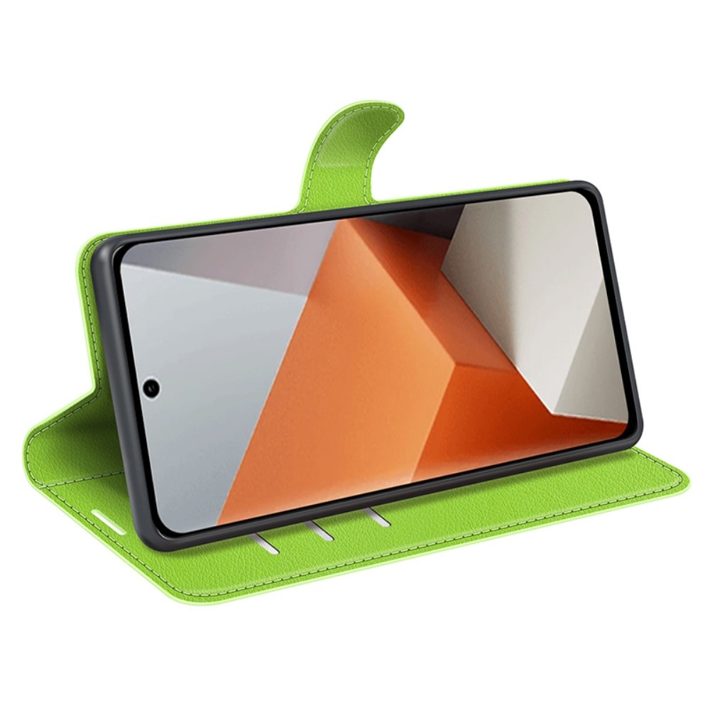 Litchi könyv tok Xiaomi Redmi Note 13 Pro+ 5G - zöld