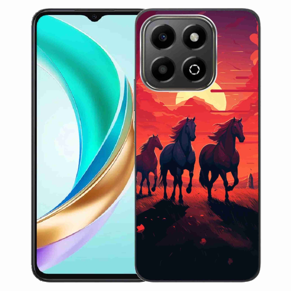 Zselés borítás mmCase a Honor X6b számára - lovak és naplemente