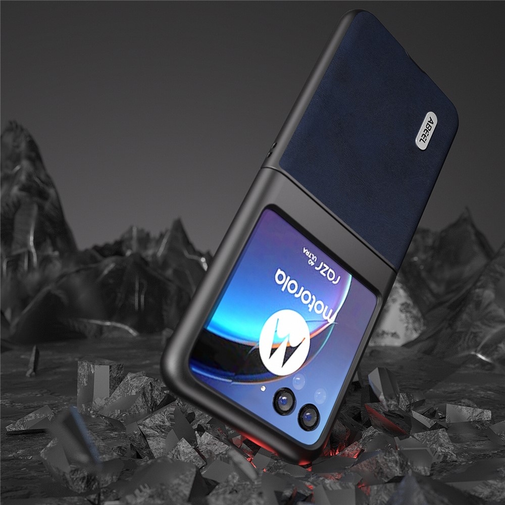 ABEEL műanyag tok kemény hátlappal a Motorola Razr 40 Ultra 5G készülékhez - kék
