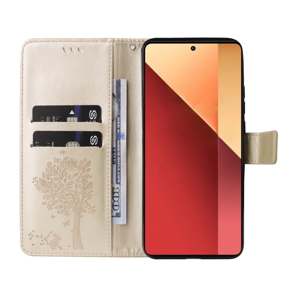 Fák könyv tokja Xiaomi Redmi Note 13 Pro 4G/Poco M6 Pro - arany színű