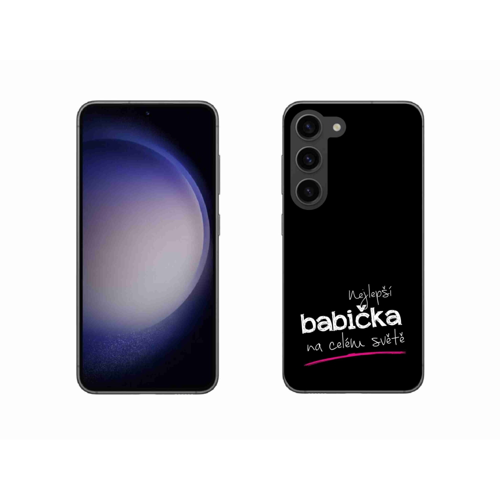 Gél borító mmCase Samsung Galaxy S23 5G - a legjobb nagymama 4 fekete háttérrel