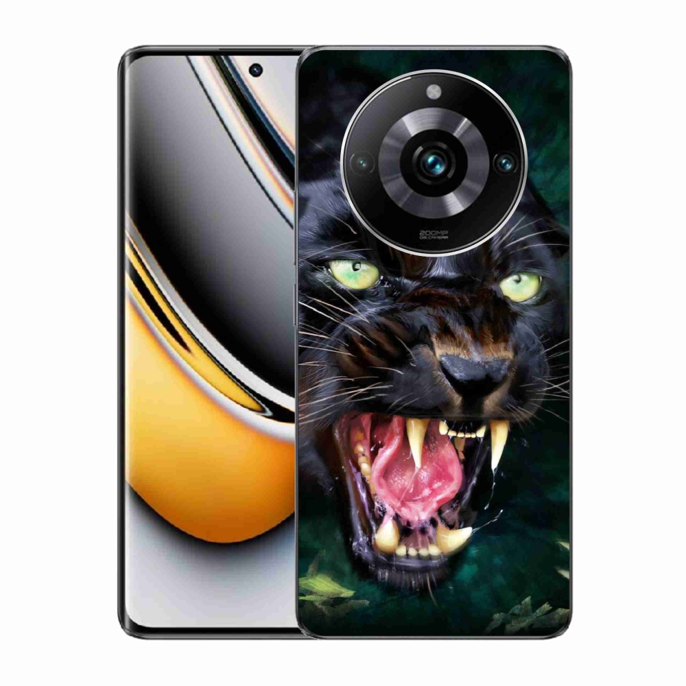 Gél borítás mmCase a Realme 11 Pro/11 Pro+ készülékhez - dühös fekete párduc