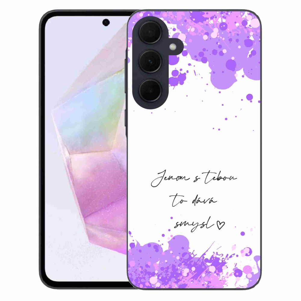 Gél borító mmCase Samsung Galaxy A35 5G - szerelem szöveg fehér háttérrel